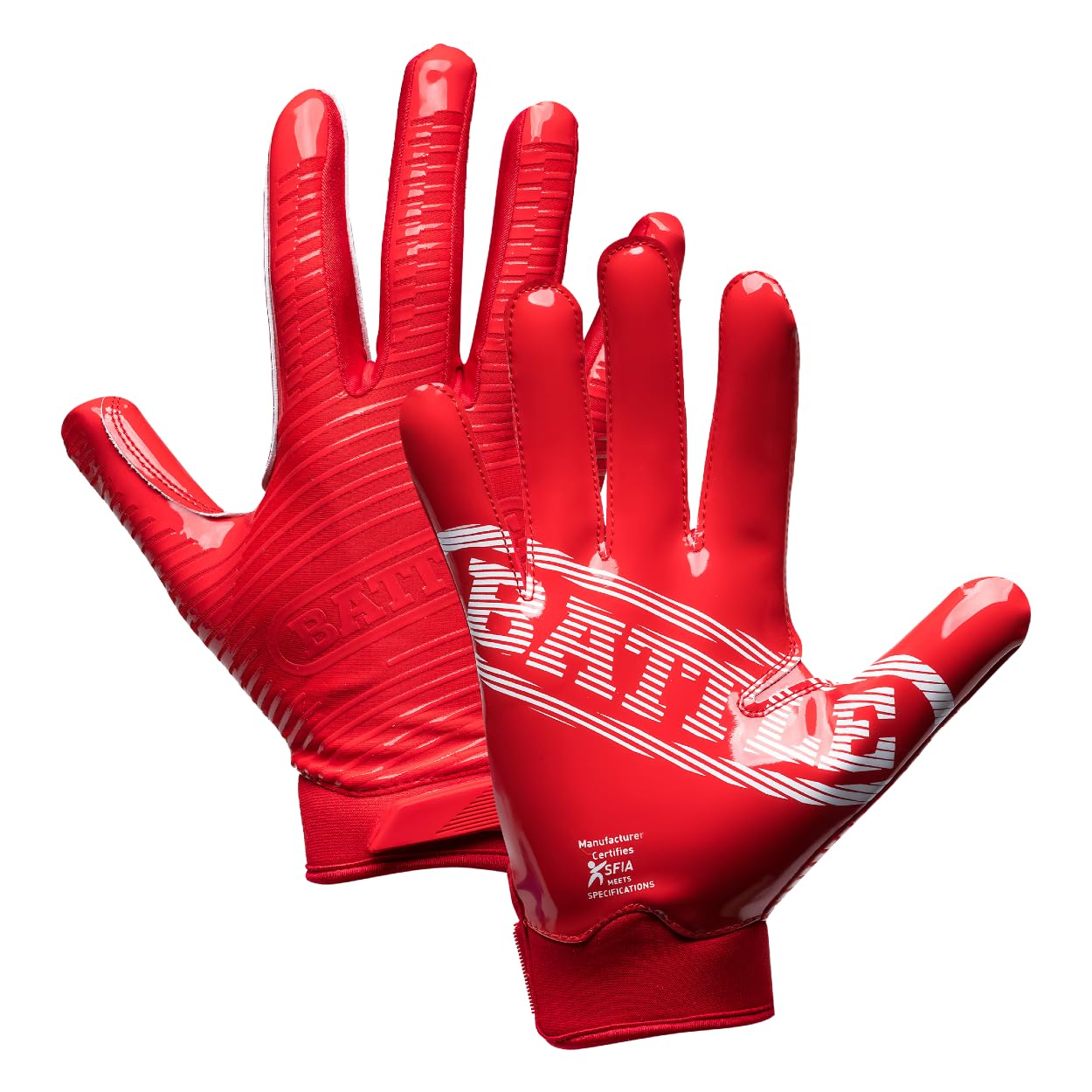 Battle Sports Doom 1.0 Wide Receiver Football Gloves, Ultra Stick Adult & Youth Gloves