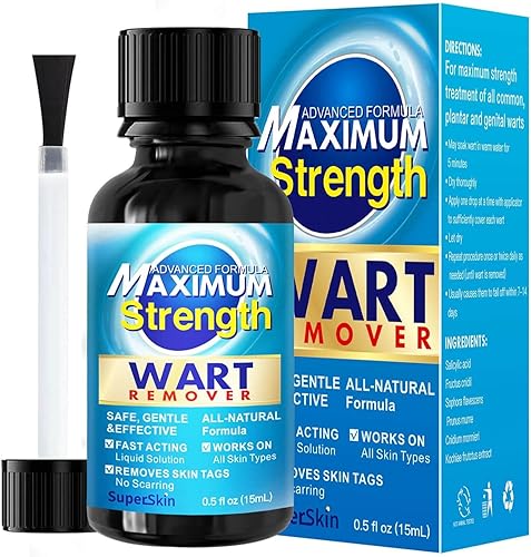 Gel líquido de acción rápida para verrugas de máxima resistencia, líquido para verrugas con ácido salicílico, líquido de verrugas de acción rápida