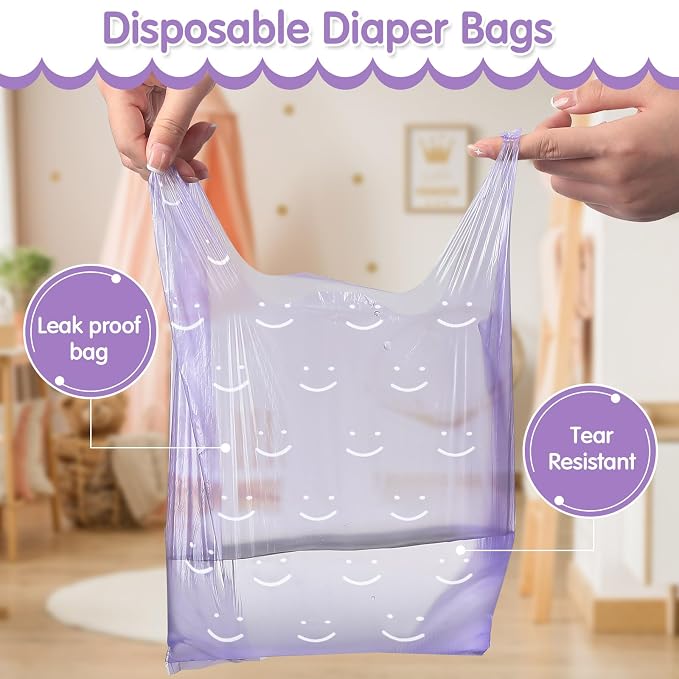 Bolsas desechables para bebé 1600 unidades con aroma miniatura 5