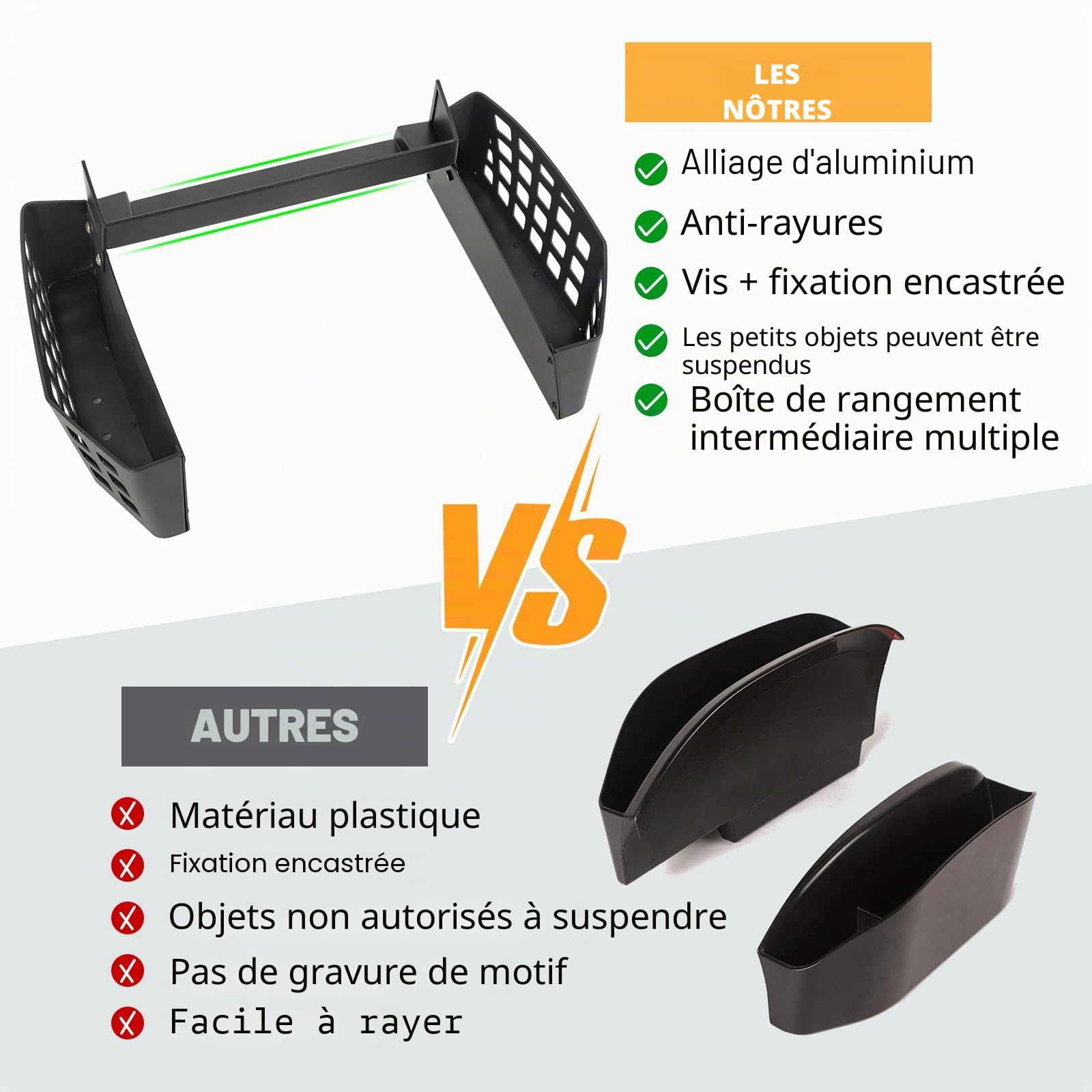 MAIKER Boîte de rangement en métal JK pour boîte de rangement pour boîte de vitesses centrale de transmission automatique compatible avec Jeep Wrangler JK JKU 2011-2018, style tactique