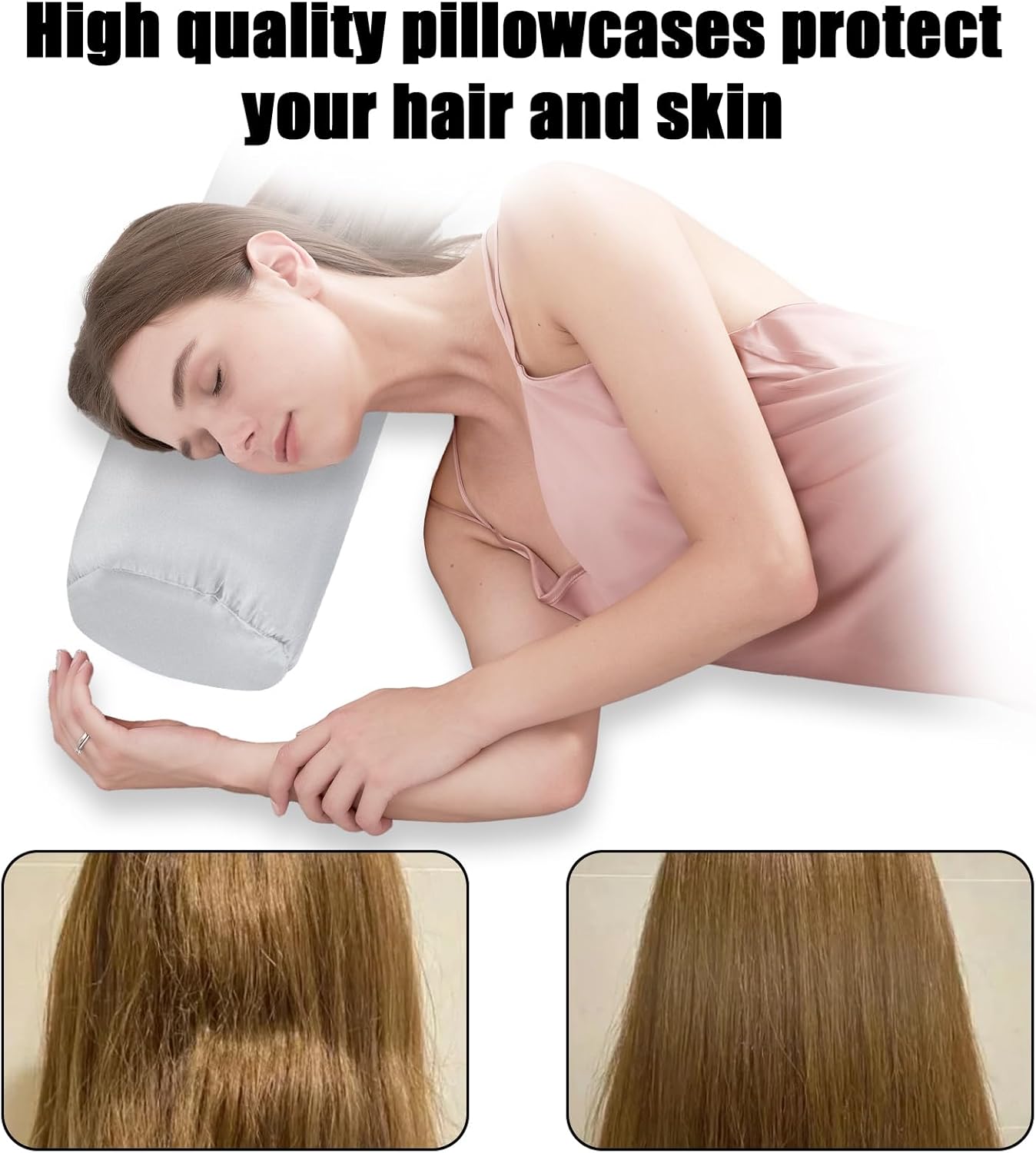 2pcs Neck Roll Pillow Cover, 16 x 6 Inch Cylinder Pillows Case with Zipper, Bolster Pillow Covers for Cylindrical Cushion - Image 5