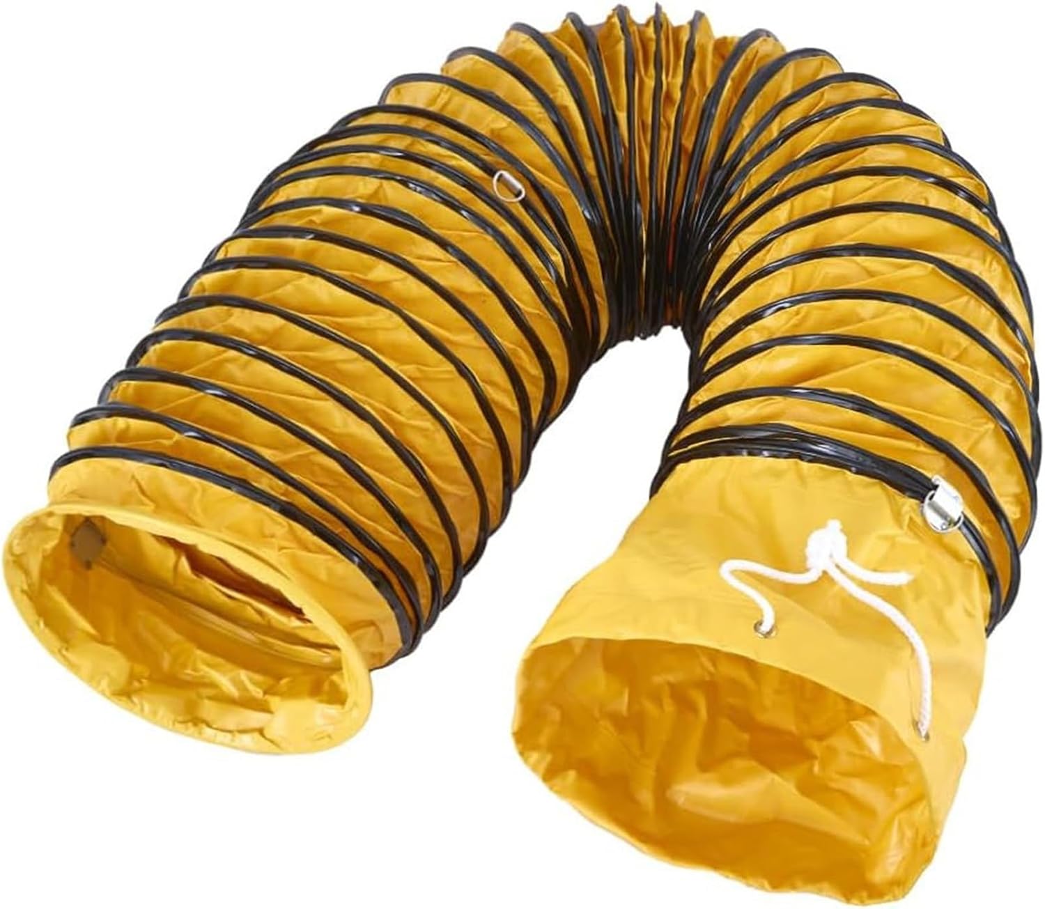 Waterproof Flexible Duct Hose, 6 10 16 33ft, Flame Retardant HVAC Ducting with Adjustable Rope D Hook, Easy Storage, for Factories Basements Farms(6.6ft,Diameter -150 mm)
