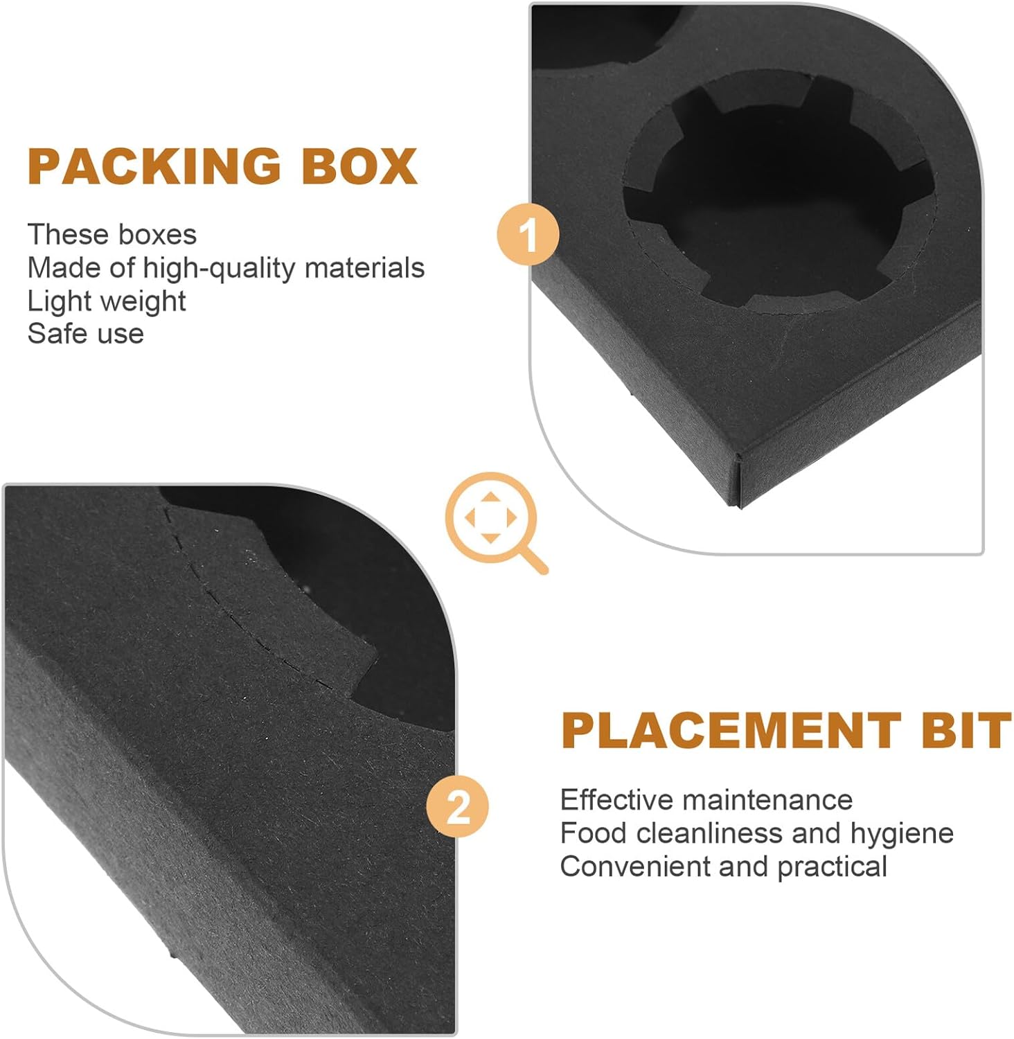 6pcs Transparent Cake Packaging Boxes Portable Dessert Containers for Birthday Wedding Shower Holiday Storage with Black Base