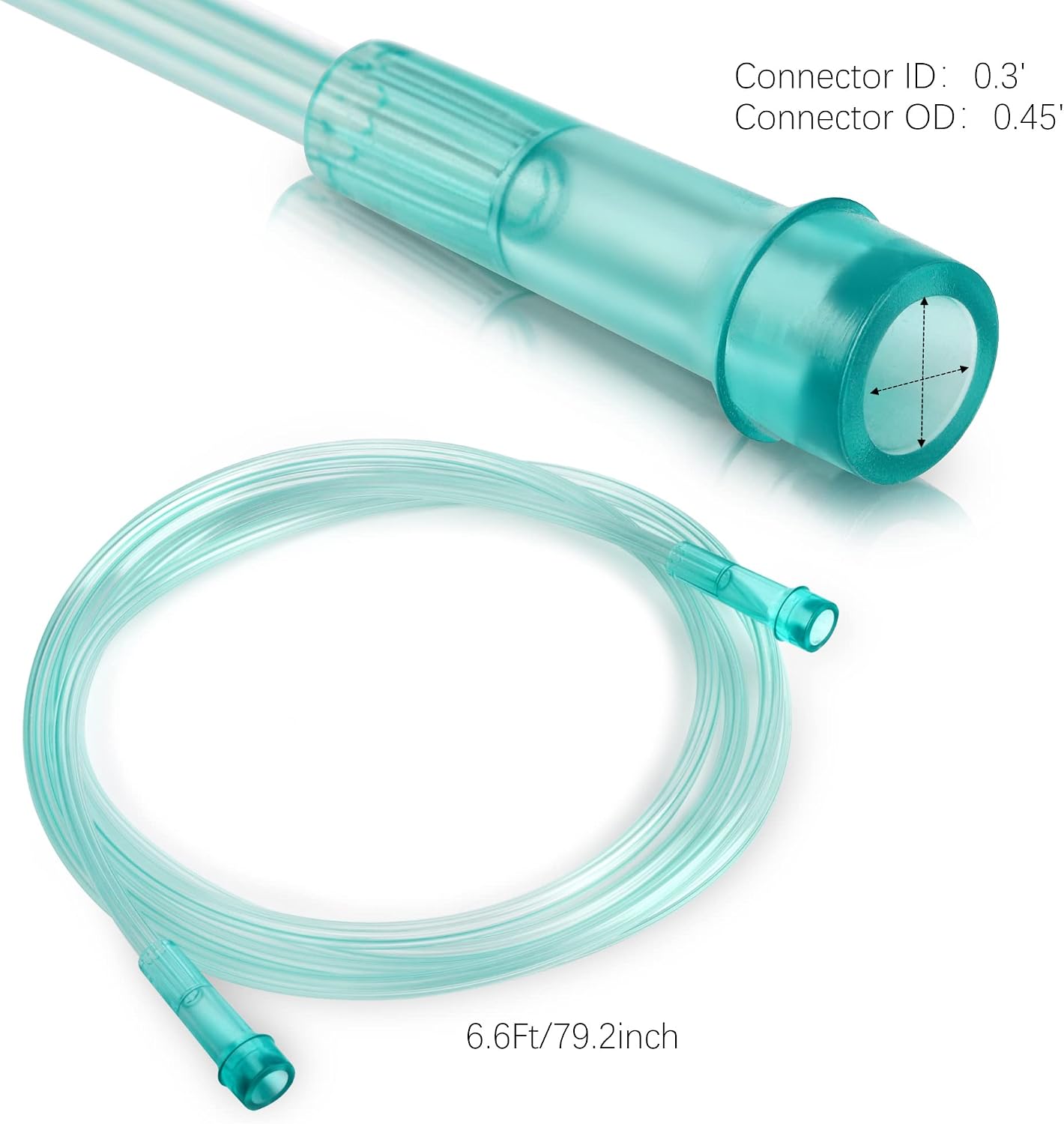 3 Pack Oxygen Mask for Face Adult with 6.6' Tube & Adjustable Elastic Strap - Size S+M+L