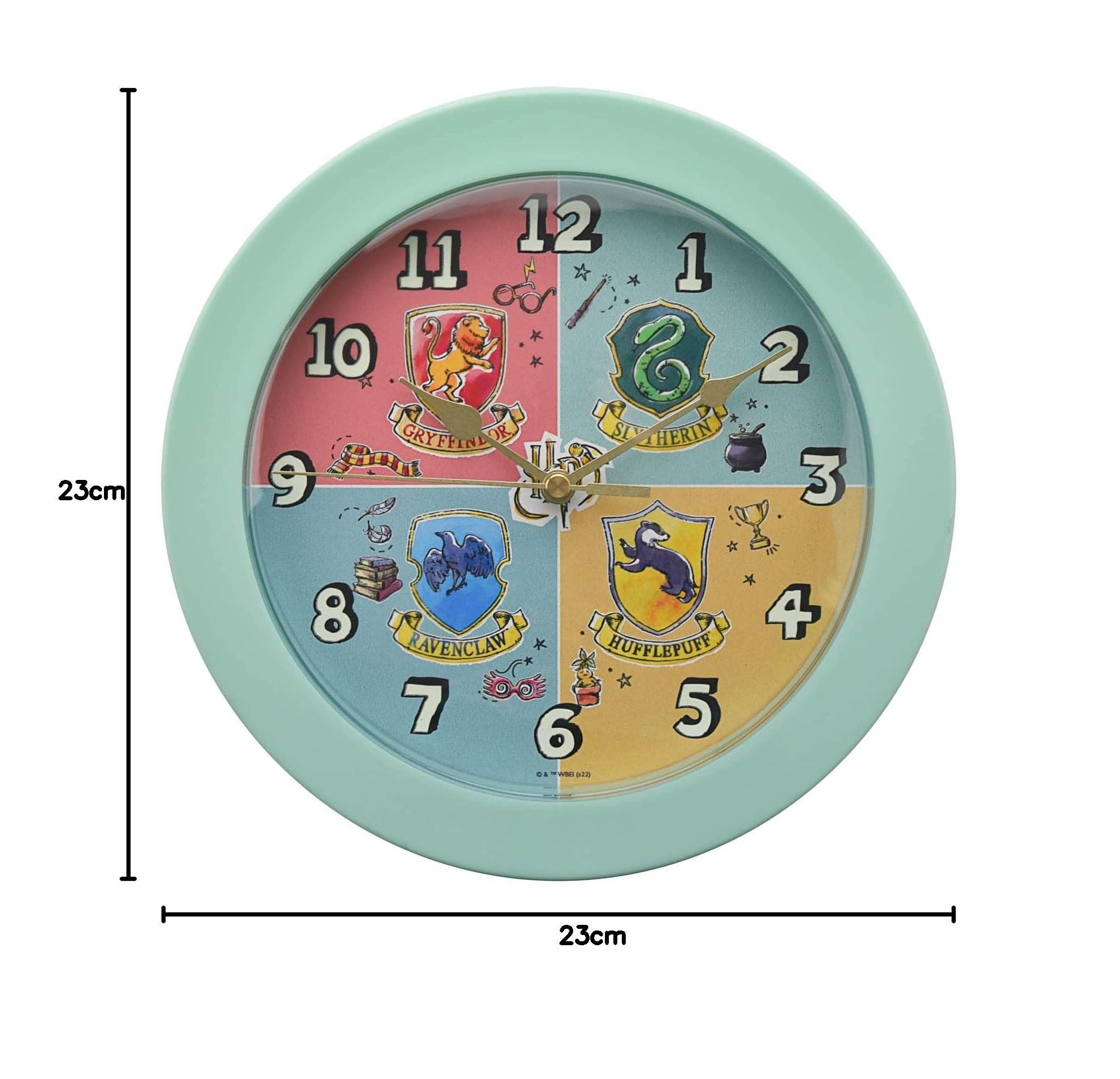 Orologio da parete con stemma di Harry Potter, 23 cm.