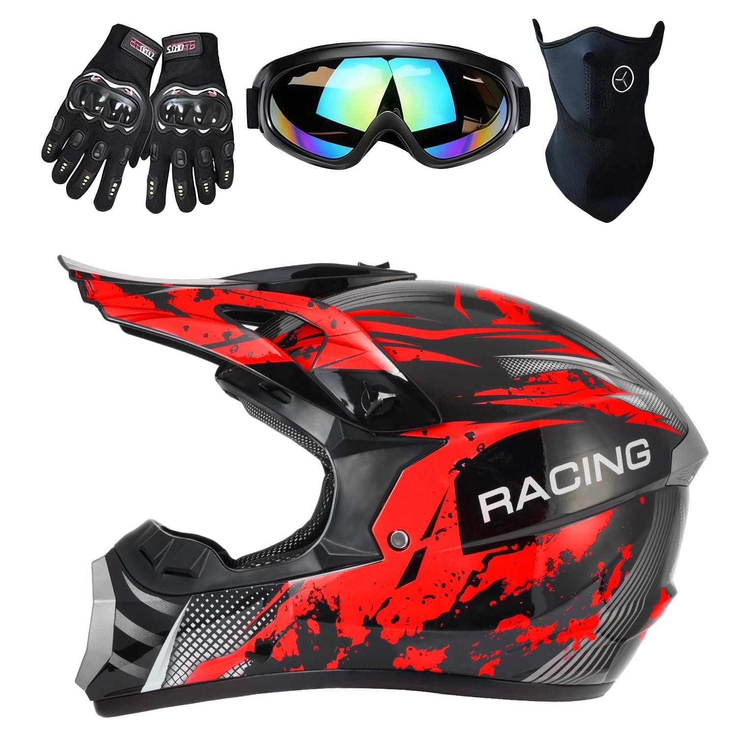TTMiku Youth Motocross Helmet
