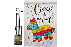 Breeze Decor Pinata Flag Garden Stake Banner Pole Stand Set