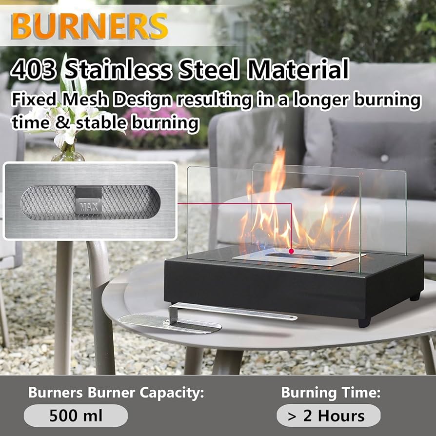 卓上ファイヤーピット ポータブル ブラック18奥行きx35幅x14.5高さcm 卓上ファイヤーピット ポータブル ブラック18奥行きx35幅x14.5高