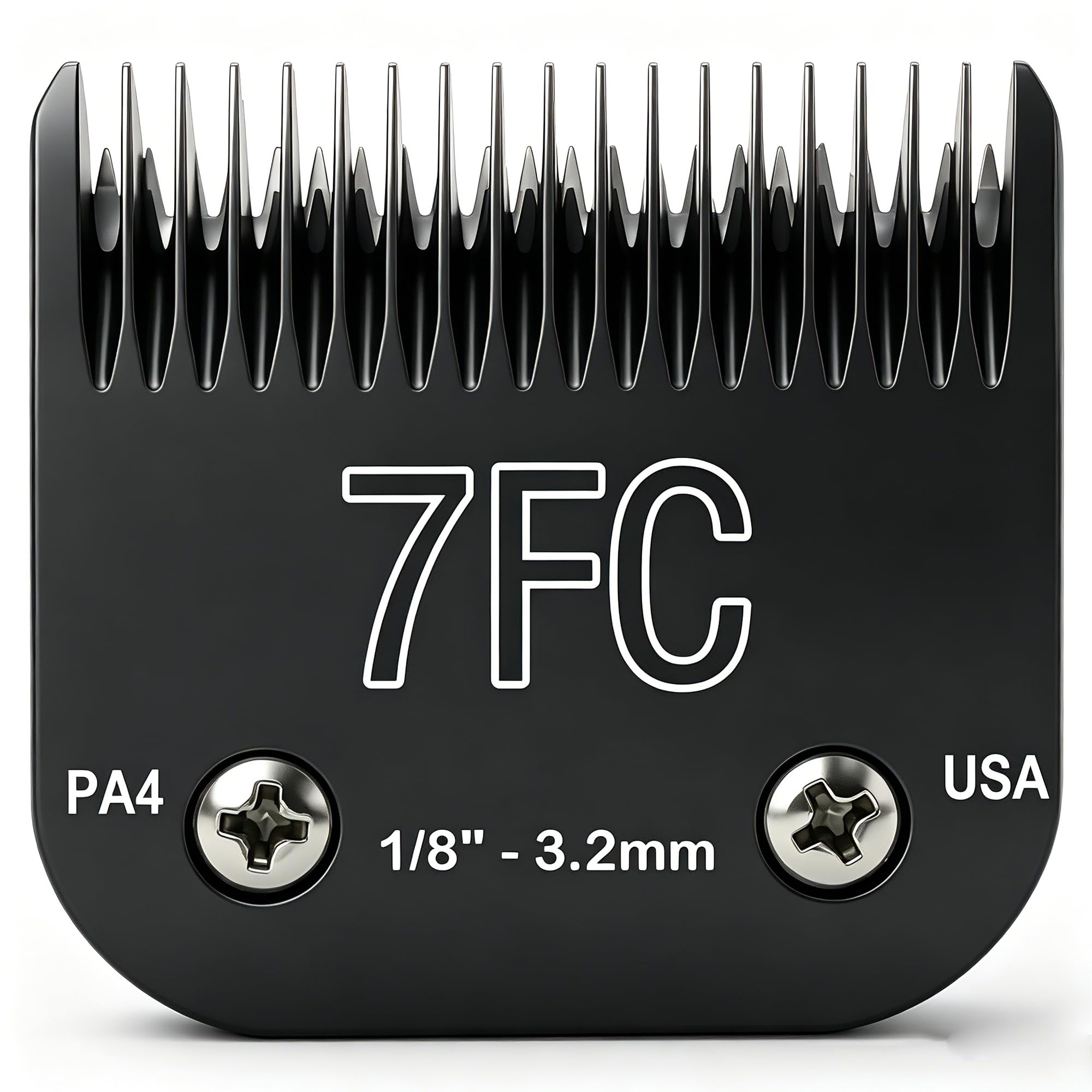Cuchillas de acero desmontables para perros y mascotas, tamaño 7FC, compatible con longitud de corte Andis de 1/8 pulgadas