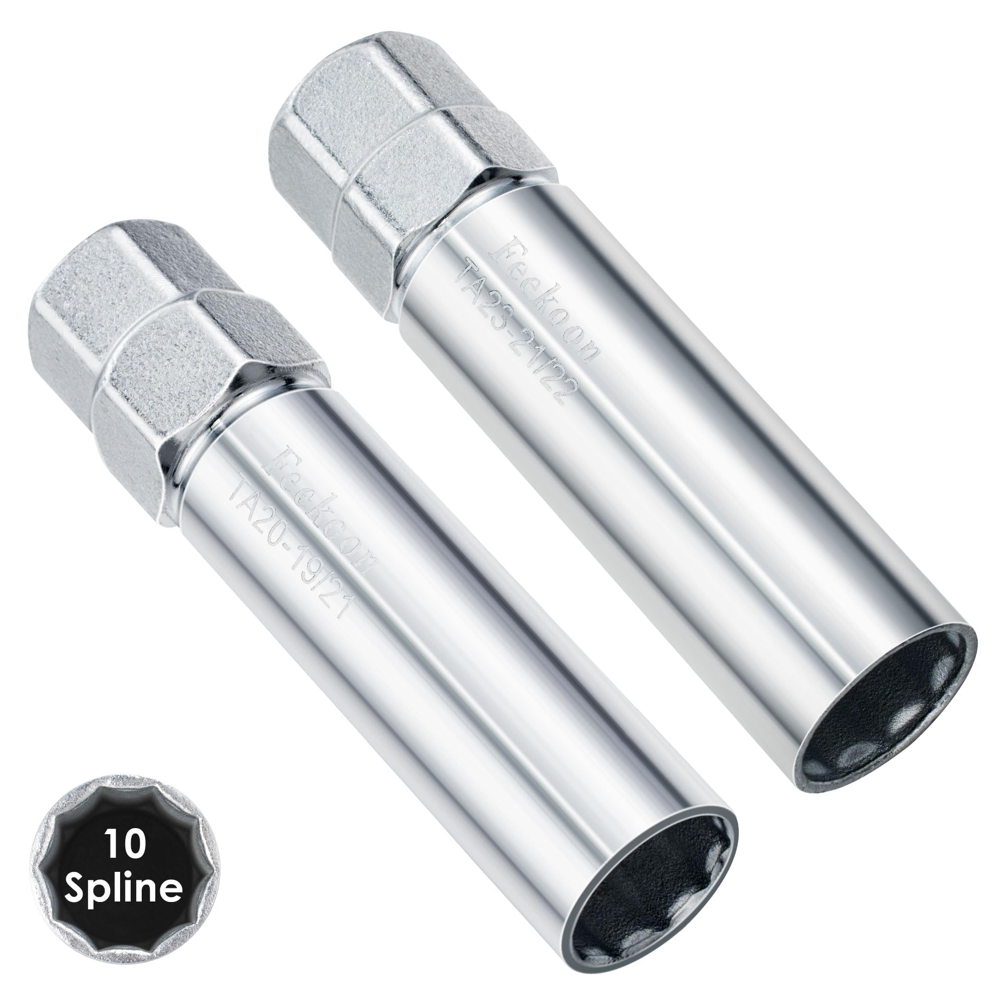 Feekoon 2 Pack 10 Spline Lug Nut Key Replacement for TA20-19