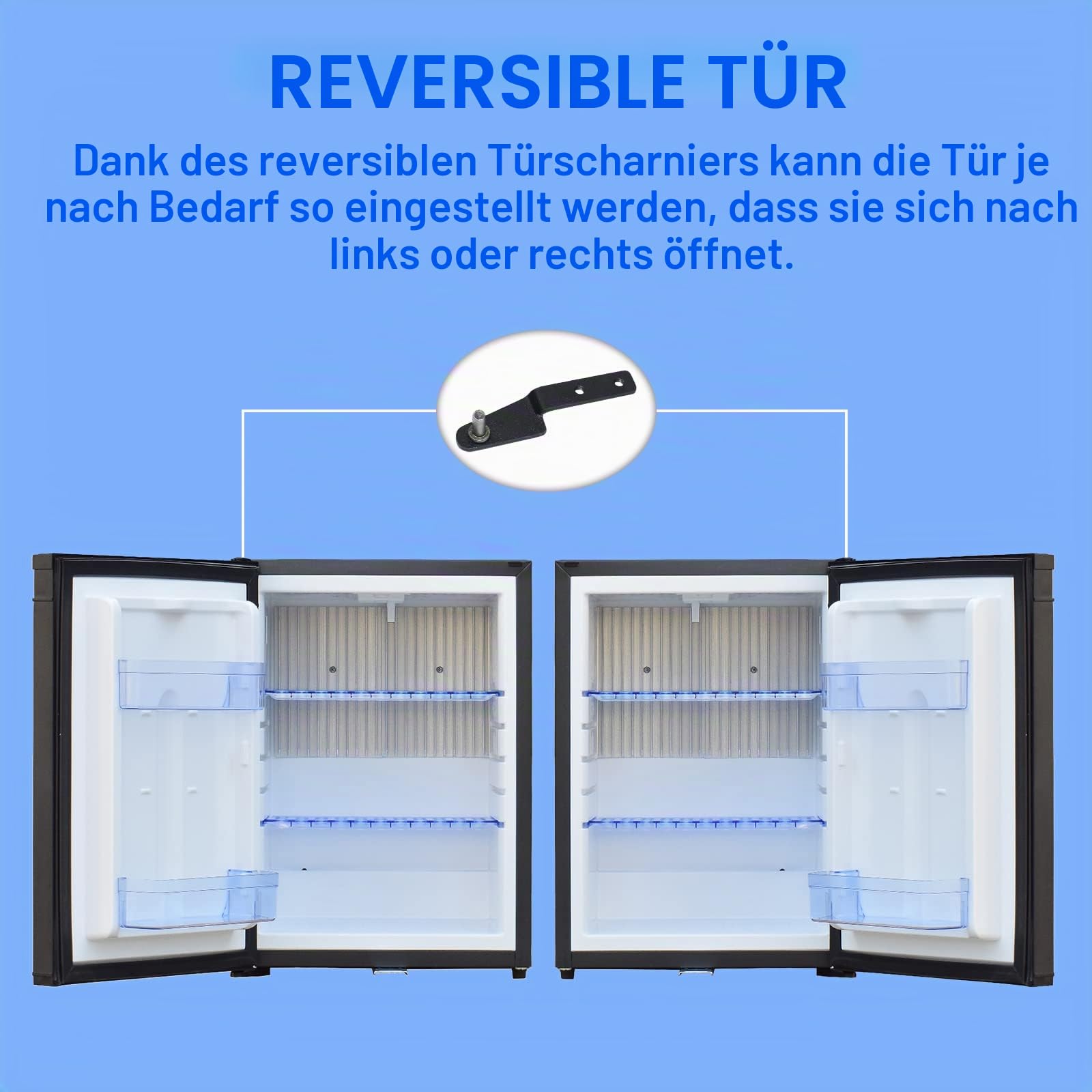 SMETA 40L Camping Kühlschrank 12V 230V, Absorber Kühlschrank, 12 volt Wohnmobil Kühlbox für Wohnwagen, Auto, LKW, Boot, Reisemobil, Lautlos, Schwarz, Mit Schloss