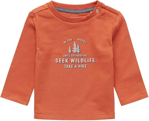 Noppies Baby Baby,Clothing,Baby Boys 0-24m,Tops,T-Shirts Noppies Baby Baby Boys' Jan Phyl Long-Sleeved T-Shirt, Bombay Brown-P485, 0-3 Months