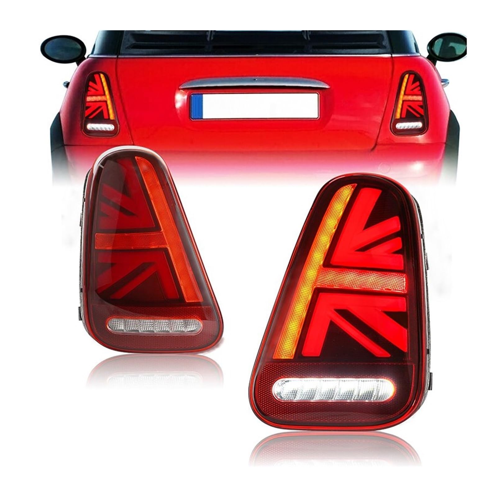 2 個車のテールランプライトミニクーパー R50 R52 R53 2001-2007 2 個車のテールランプライトミニクーパー R50 R52 R53 2001-2007