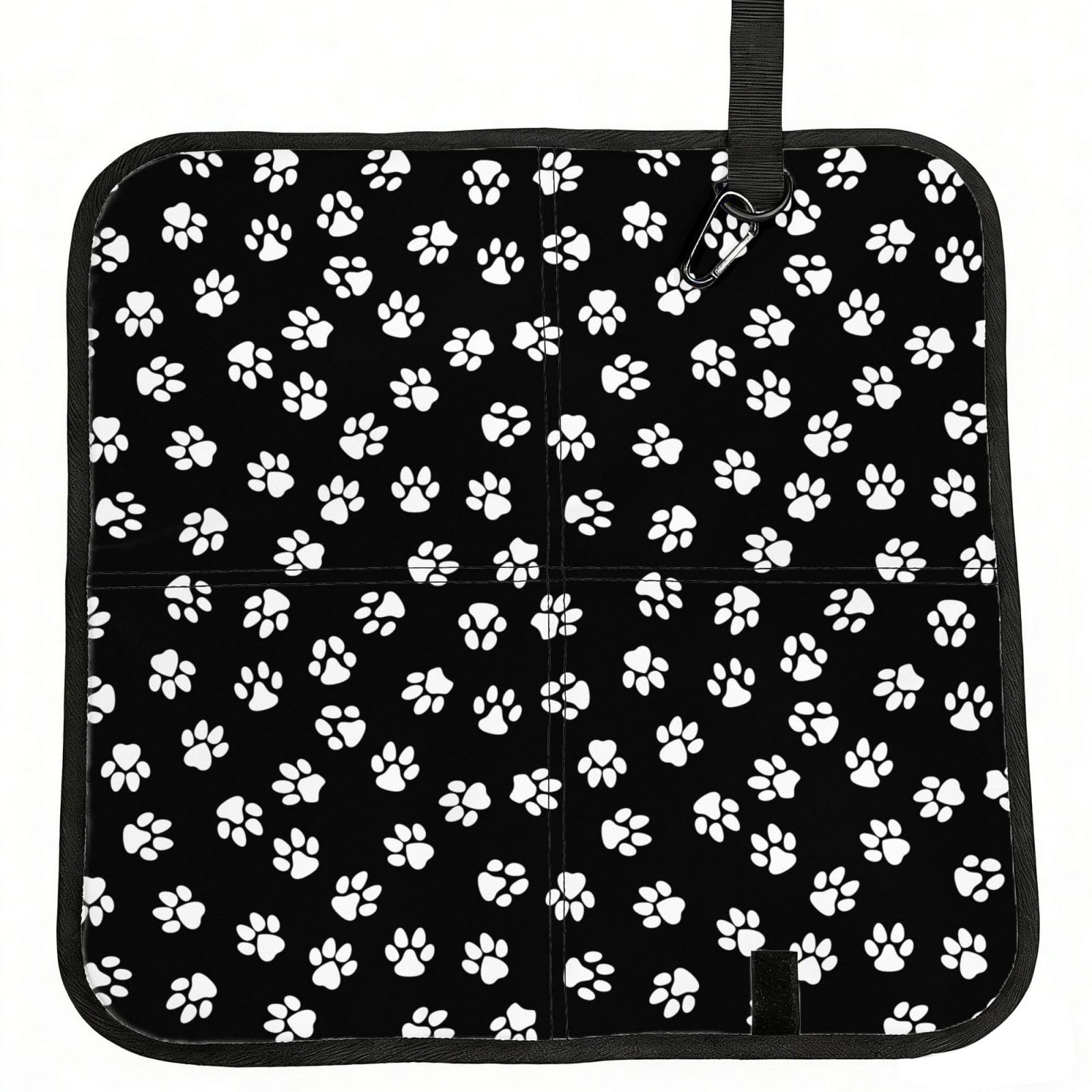 OKFSTY Paw Print Print Fold Away Seat Cushion Portable Outdoor Pad Polyester Bleacher Bench Mat Travel Picnic Pad