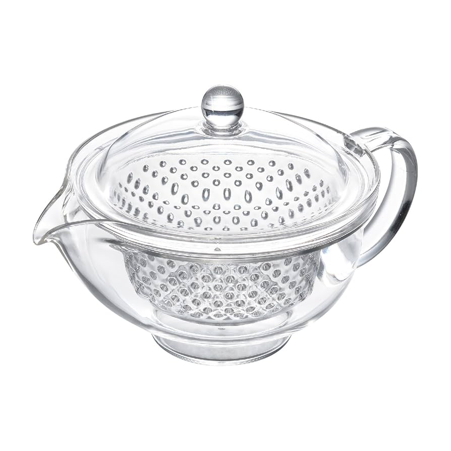 こおにボット 試作00号　(クリア) ひとつおに ふたつおに フタなしティーポット・クリア｜耐熱ガラスのHARIO（ハリオ）