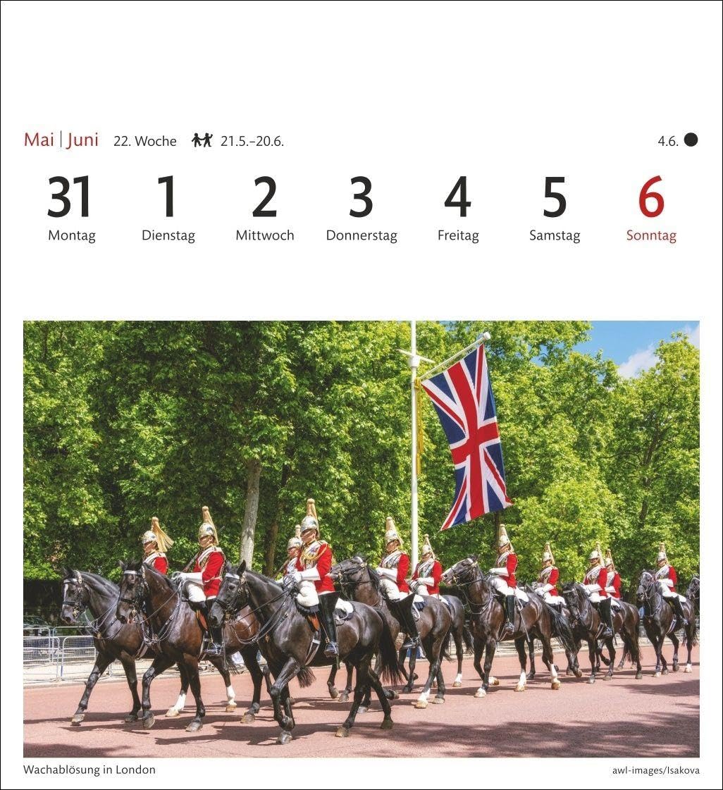 England Sehnsuchtskalender 2027 - Wochenkalender mit 53 Postkarten: Fernweh in einem Foto-Kalender zum Aufstellen. Die schönsten Landschaften Englands ... in einem Tischkalender. Auch zum Aufhängen