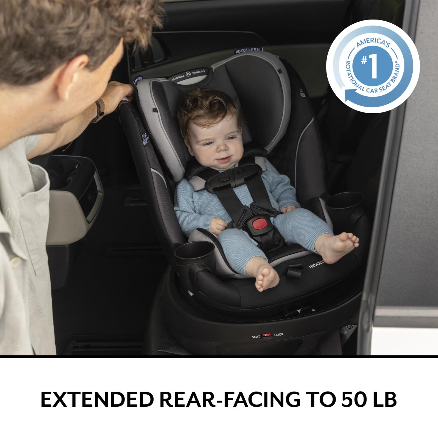 Evenflo Revolve360 Slim 2-in-1 Rotational Car Seat : Pet Supplies