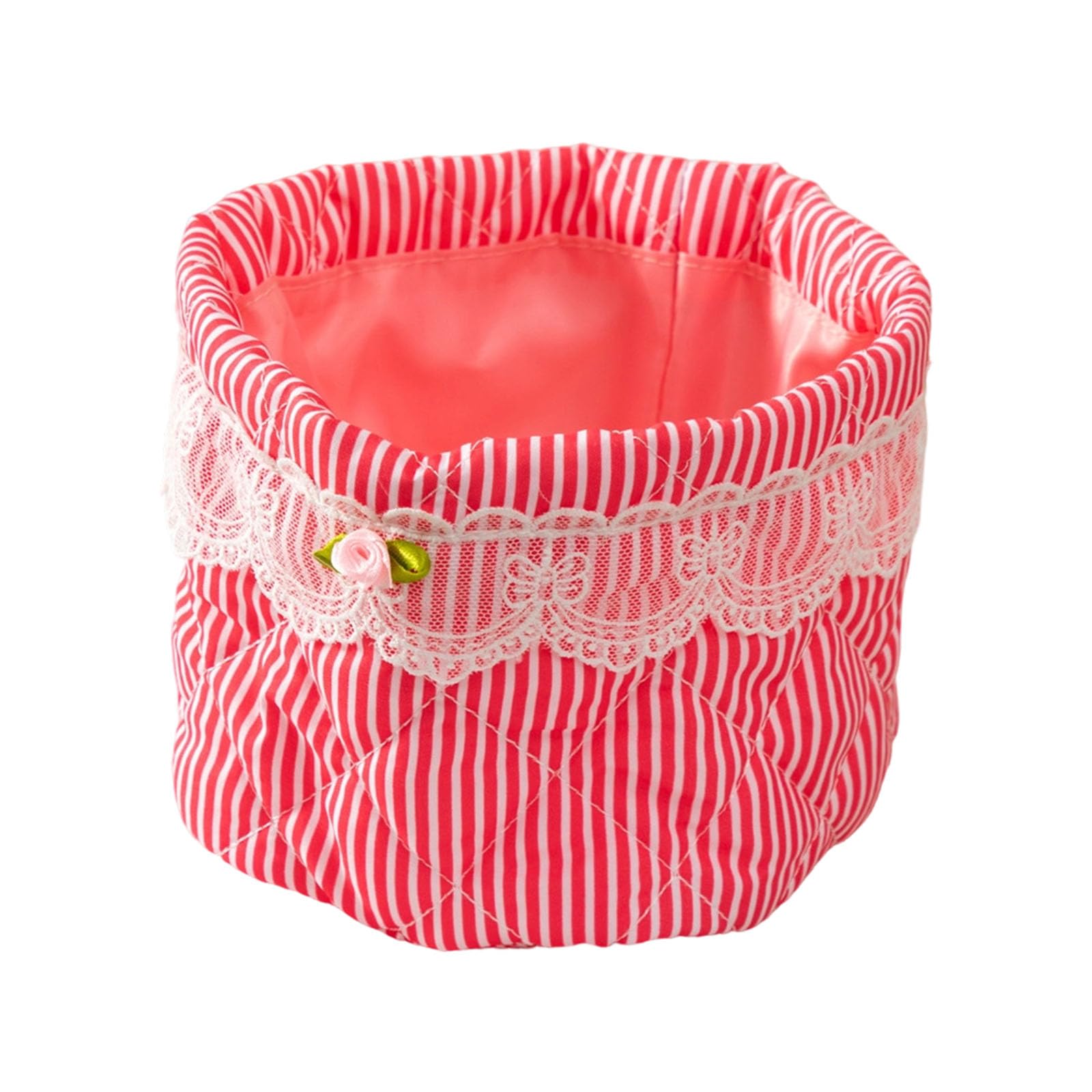 Quilted Fabric Foldable Organiser Basket for Desktop Home Storage Essentials Fabric Storage Essential