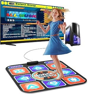 USB Dance Mat for PC/Computer, Upgraded Dance Pad for Home Entertainment & Exercise, Dancing Game Installer Included, Only Compatible with Windows System (Pattern-B)