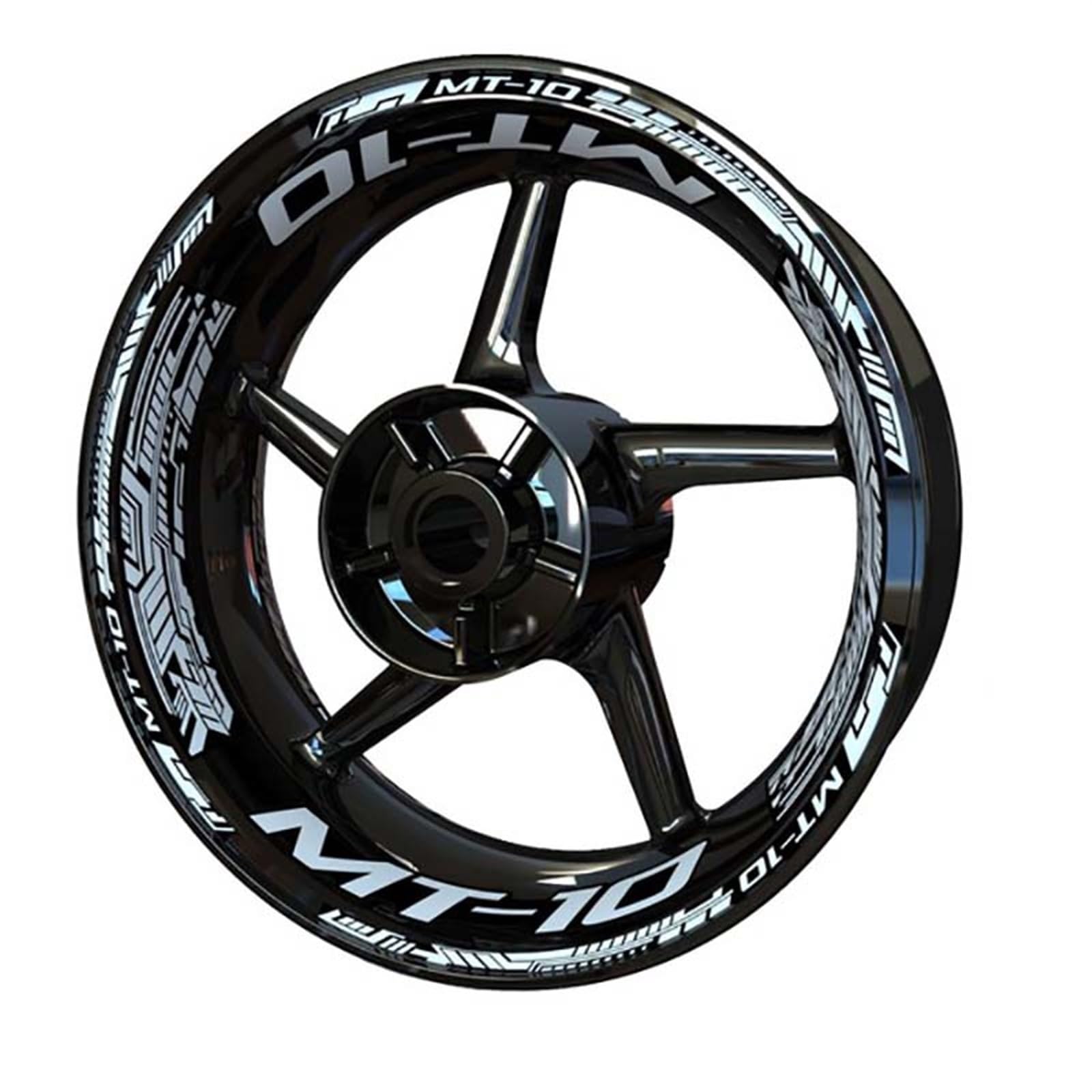 Motorcycle Racing Equipment Wheel Tire Rim Decoration Adhesive Decal Stickers for Yamaha Mt10 Mt 10 Sp Decorative(Color10)