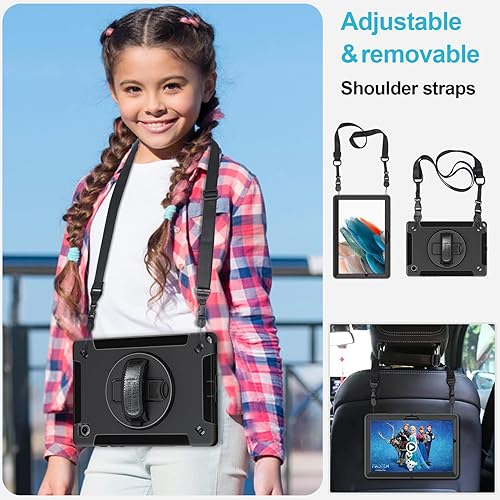 Miniatura 4 de Funda para Samsung Galaxy Tab A8 10.5 2022 Funda protectora de TPU resistente para tablet A8 5G (SM-X200SM-X205SM-X207) con soporte, soporte para