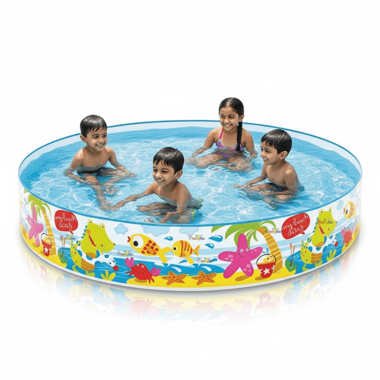 Toy Imagine? Snapset Swimming Pool for Kids 6 Feet 1 to 10 Years | Portable, Foldable & Durable Swim Center Bath Tub for Kids| Holi Plastic Water Bathing Tub Big Size| No Need for an Air Pump.-image-25