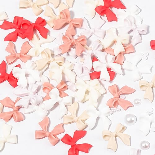 Miniatura 3 de Juego de dijes de mariposa 3D con nudo de lazo para uñas, diamantes de imitación, perlas blancas de cristal, juego de dijes de uñas coloridas para