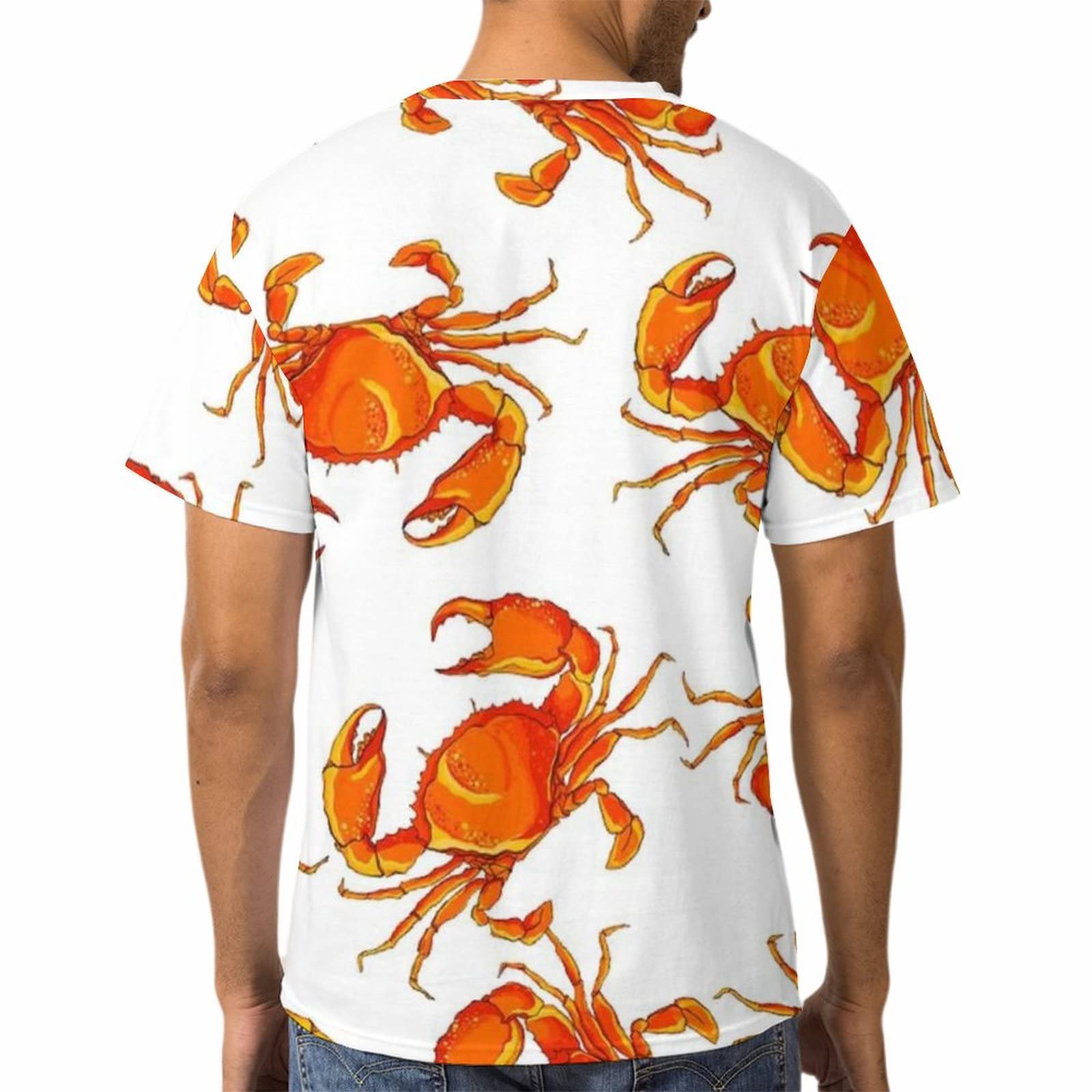 Amazon.co.jp: おいしいカニ ユニセックス柄プリント半袖Tシャツ