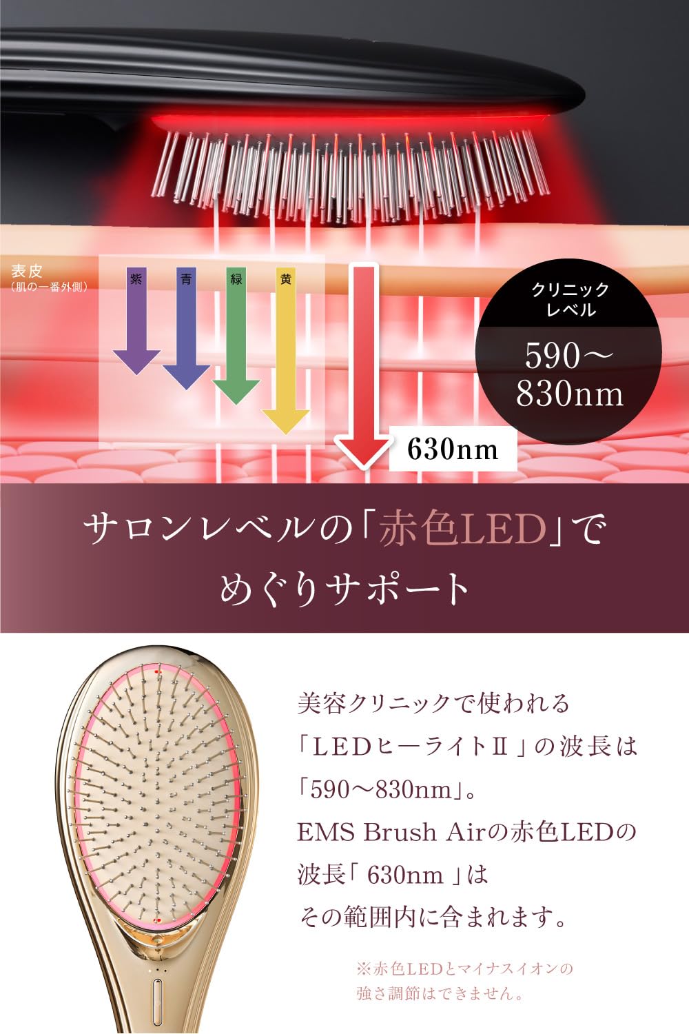「ひるおび」にて紹介 wavewave ems ヘアブラシ 赤色LED_corg Amazon | 「ひるおび」にて紹介 wavewave ems ヘアブラシ イオンケア