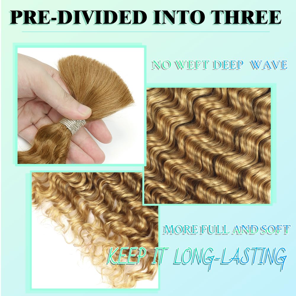 Amazon.com : Blonde Human Braiding Hair for Boho Braids 24  display picture 1