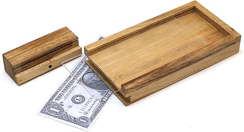 Miniatura 2 de The Heist Caja de rompecabezas de madera para regalo con compartimentos ocultos, puzle de puerta corredera para dinero y entradas con cerradura