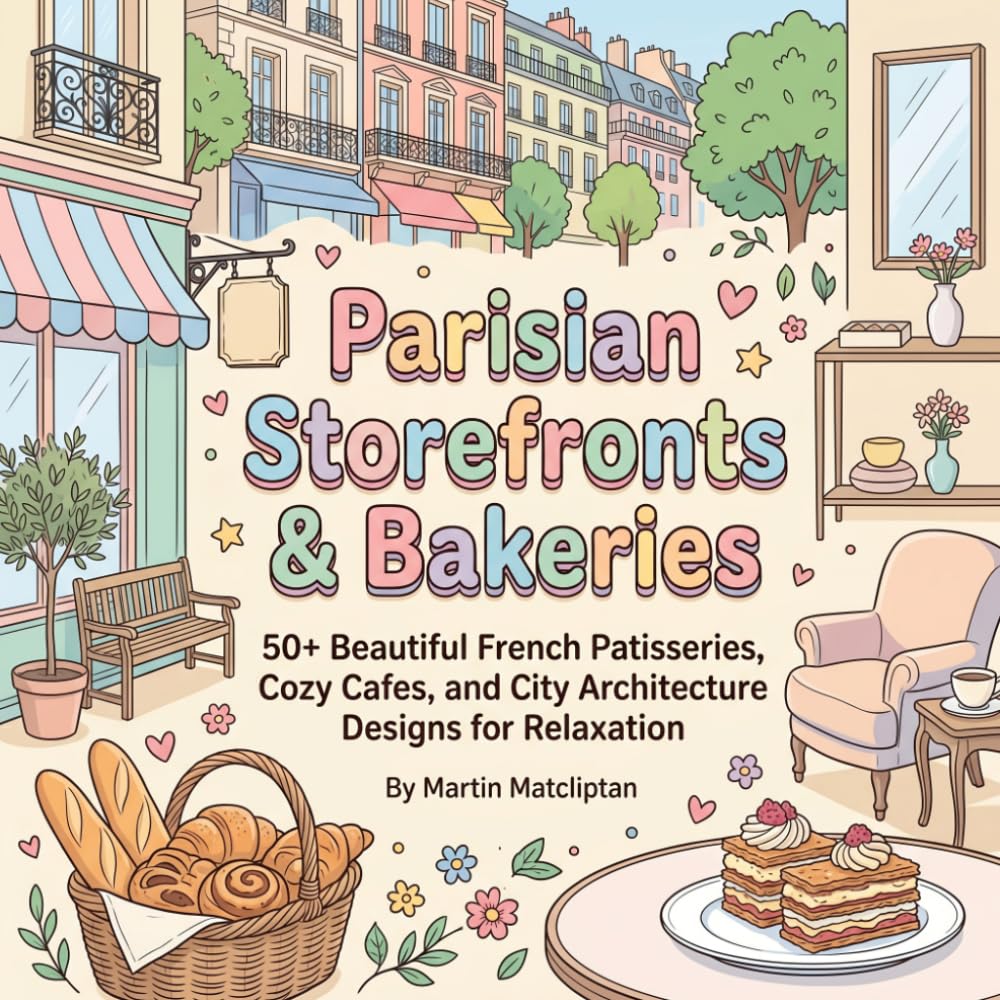 Parisian Storefronts & Bakeries: 50+ Beautiful French Patisseries, Cozy Cafes, and City Architecture Designs for Relaxation