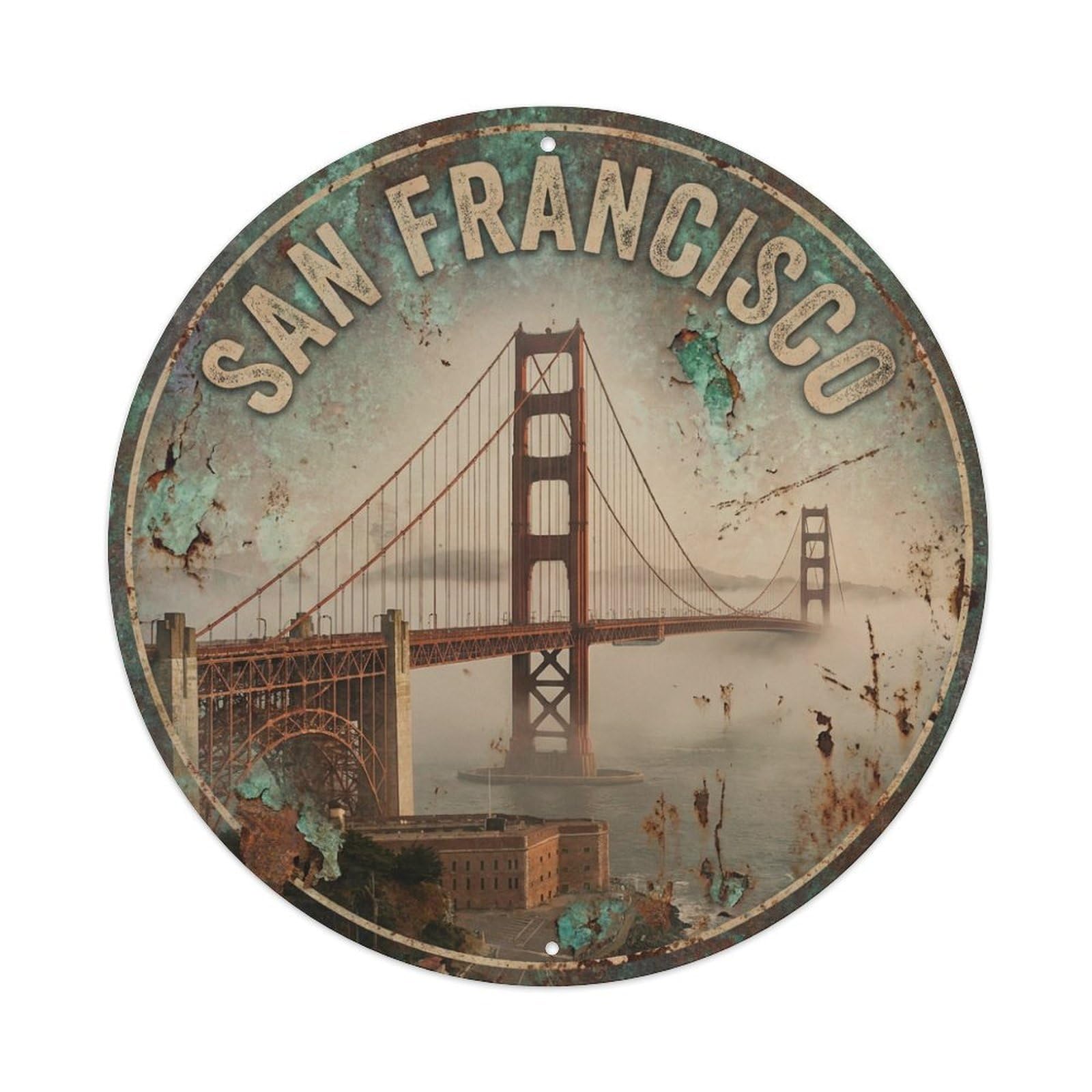 Tgrcjimh Style Metal Tin Sign Usa Vintage Travel San Francisco