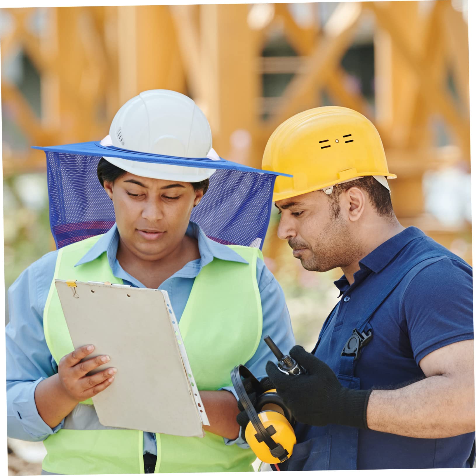 Hemobllo 4pezzi Protezione Solare Per Casco Da Lavoro Con Copertura Riflettente Per Attività All Aperto Come Costruzioni Giardinaggio e Ciclismo Facile Da Installare