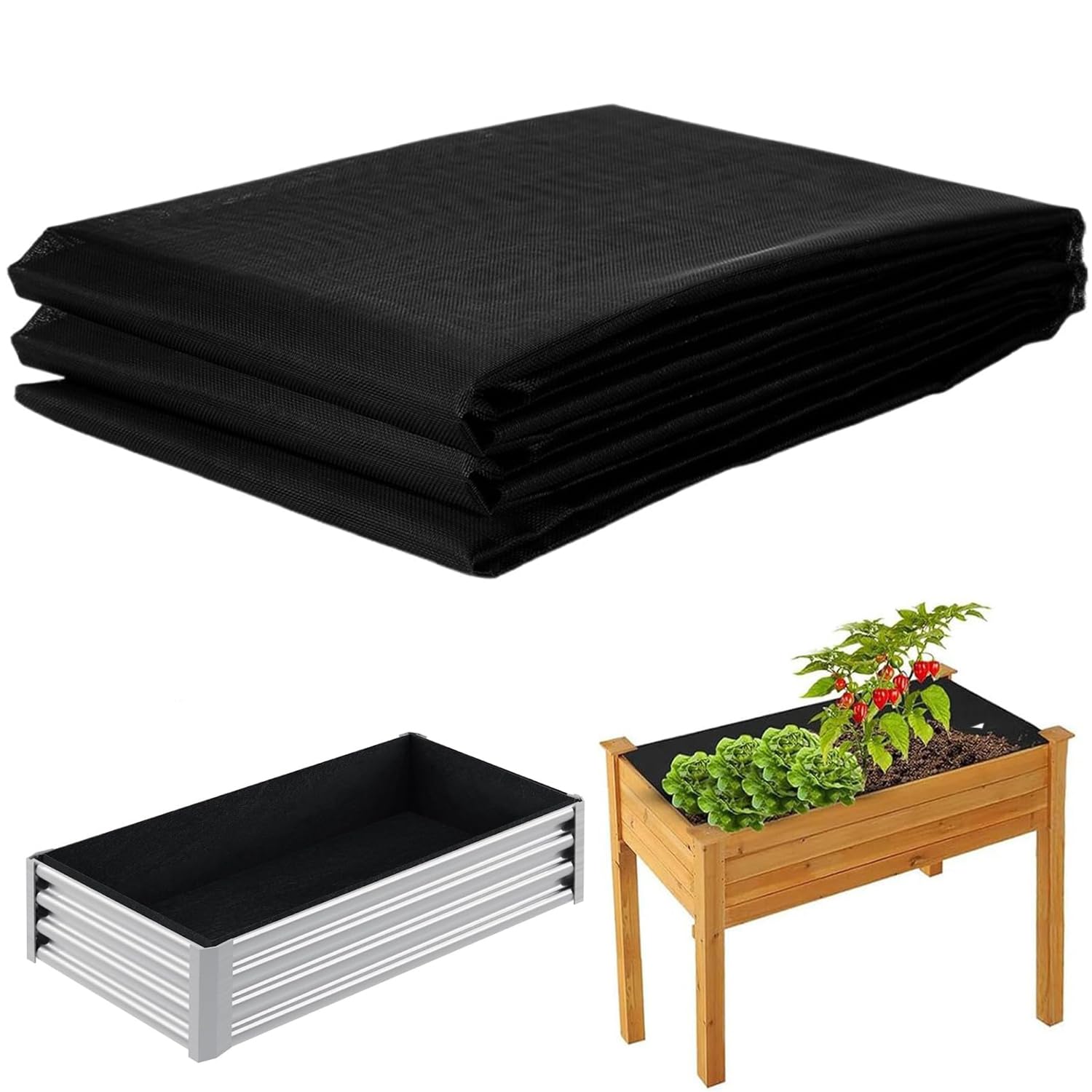Doublure de jardinière extérieure pour potager de balcon et herbes aromatiques