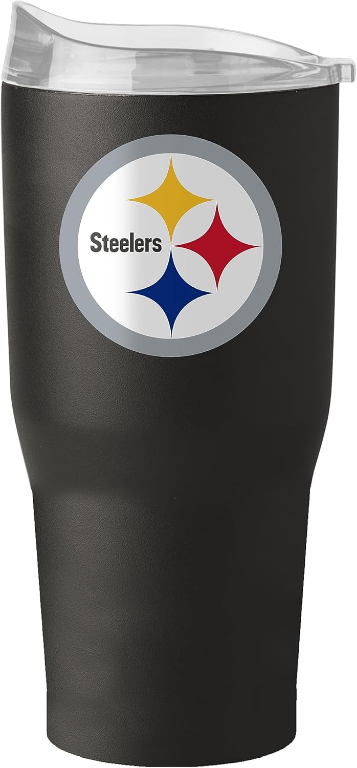 Logo Brands 625-S30PT-34: Pittsburgh Steelers 30oz Flipside Powder Coat Tumbler