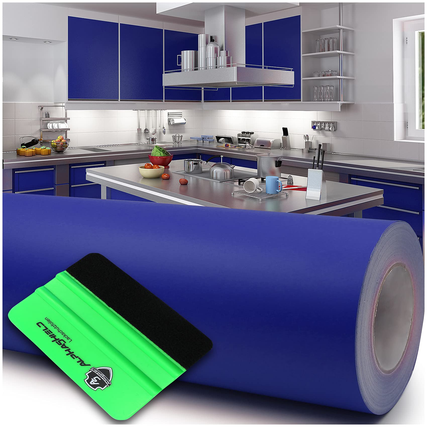 Graz Design 049 - Lámina adhesiva para plóter (10 m x 63 cm, incluye rasqueta), color azul real