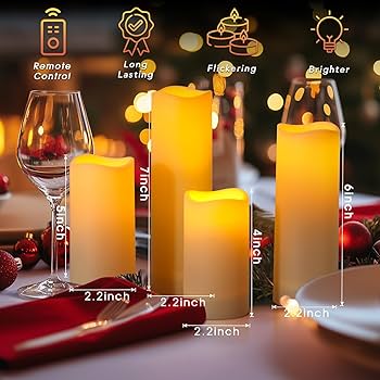 Amazon.com: Metaku Flameless Flickering Candles Battery