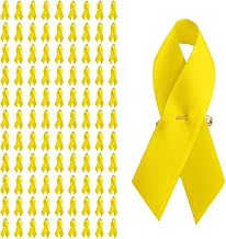 100 PCS Ribbon Pin Cancer Awareness Ribbon Pins Polyester Satin Pins for Charity Event Survivor Campaign Favors Supplies
