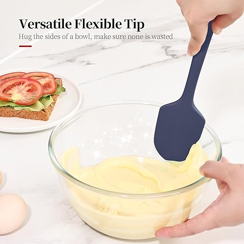 Miniatura 7 de Espátula resistente al calor de 600F, raspador de silicona sin semless de 11.34 pulgadas de alto calor, apto para alimentos, para cocinar, hornear,