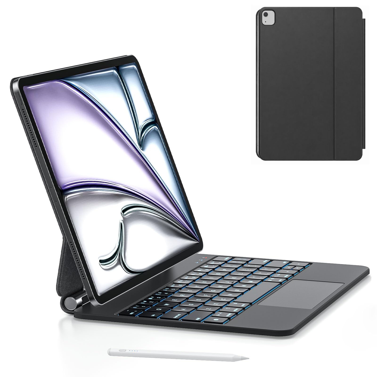 Photo 1 of MBODMI Keyboard Case for iPad Air 11-inch (M4 2026/M3 2025/M2 2024), iPad Pro 11-inch 1st/2nd/3rd/4th Gen, iPad Air 10.9-inch 4th/5th Gen, Magnetic Magic-Style Keyboard with Trackpad & Stylus Pen