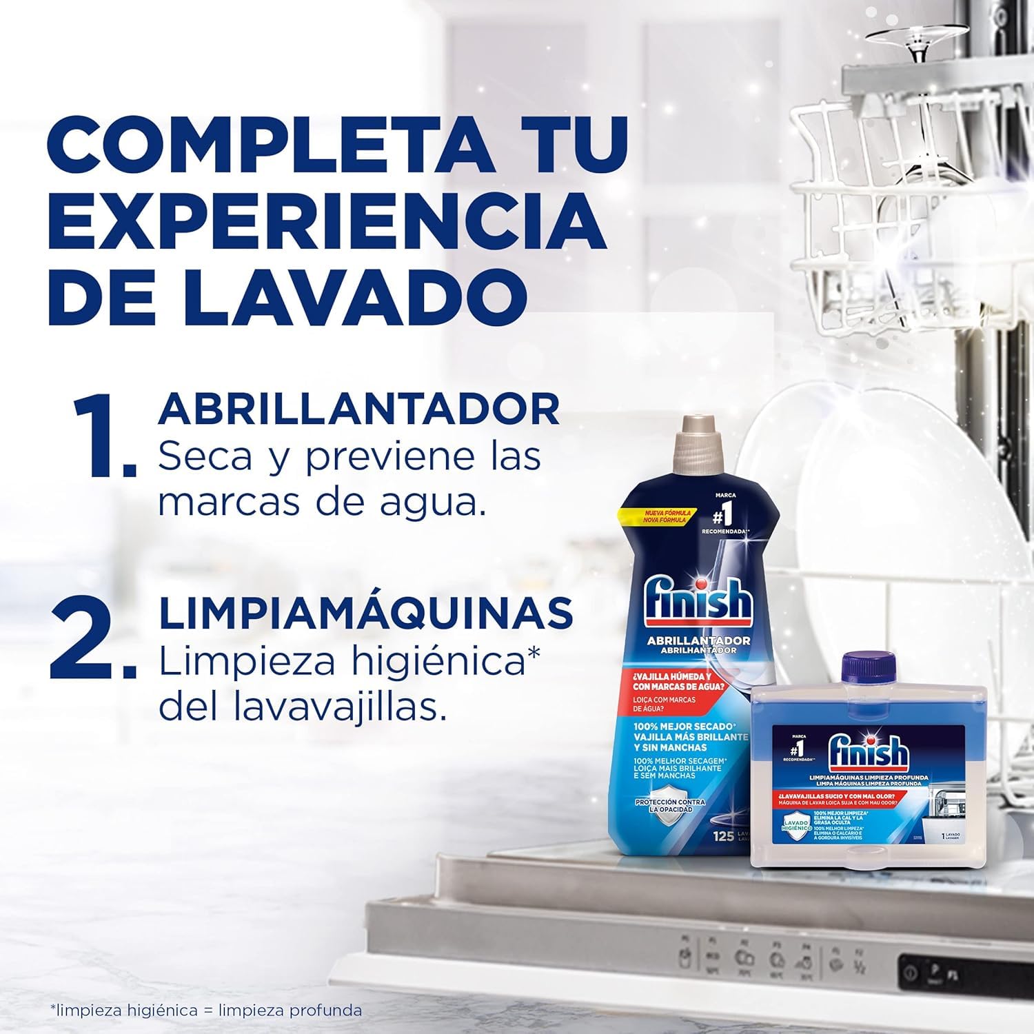 Finish Powerball Quantum All in 1 Pastillas para el lavavajillas todo en 1, limpieza profunda y brillo superior, 80 pastillas