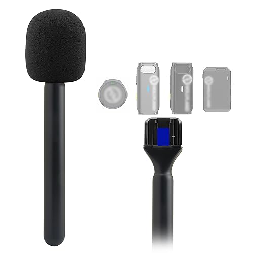 JCMOYUTY Stand for Magnet Handheld Mic Mount Hollyland LARK M2（(Not for M2S) M1 MAX C1 150 Wireless Lavalier Microphone Interview Handle Mic Adapter