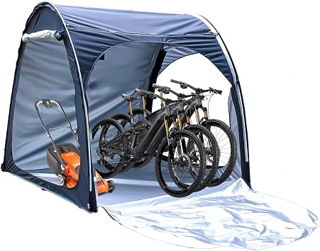Outdoor Bike Storage Shed for Patio Furniture Bicycle and Motorcycle Purple Bike Tent for Spliced Storage,Black