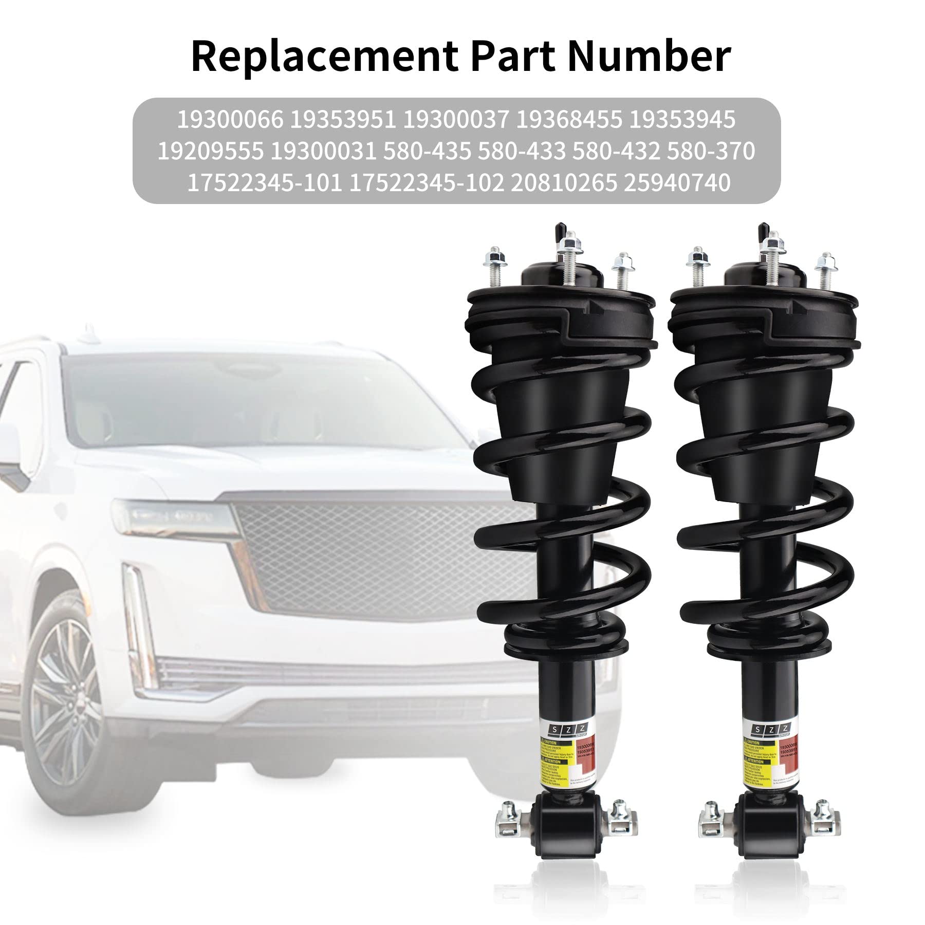 Amazon.com: SZZKPART 19353951 580-435 Front Shock Strut Absorber  