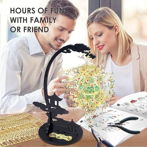 Miniatura 6 de Piececool Rompecabezas de metal 3D para adultos bolsita plateada con uva kits de construcción de modelos 3D juguetes STEM para adolescentes y niños