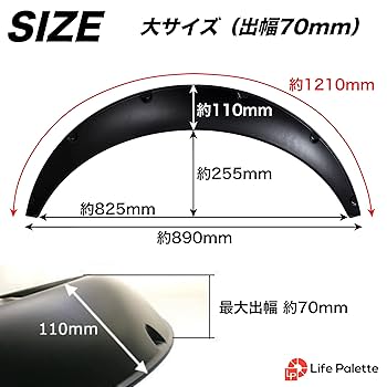 Amazon | ライフパレット オーバーフェンダー 汎用 4枚 PP製 艶