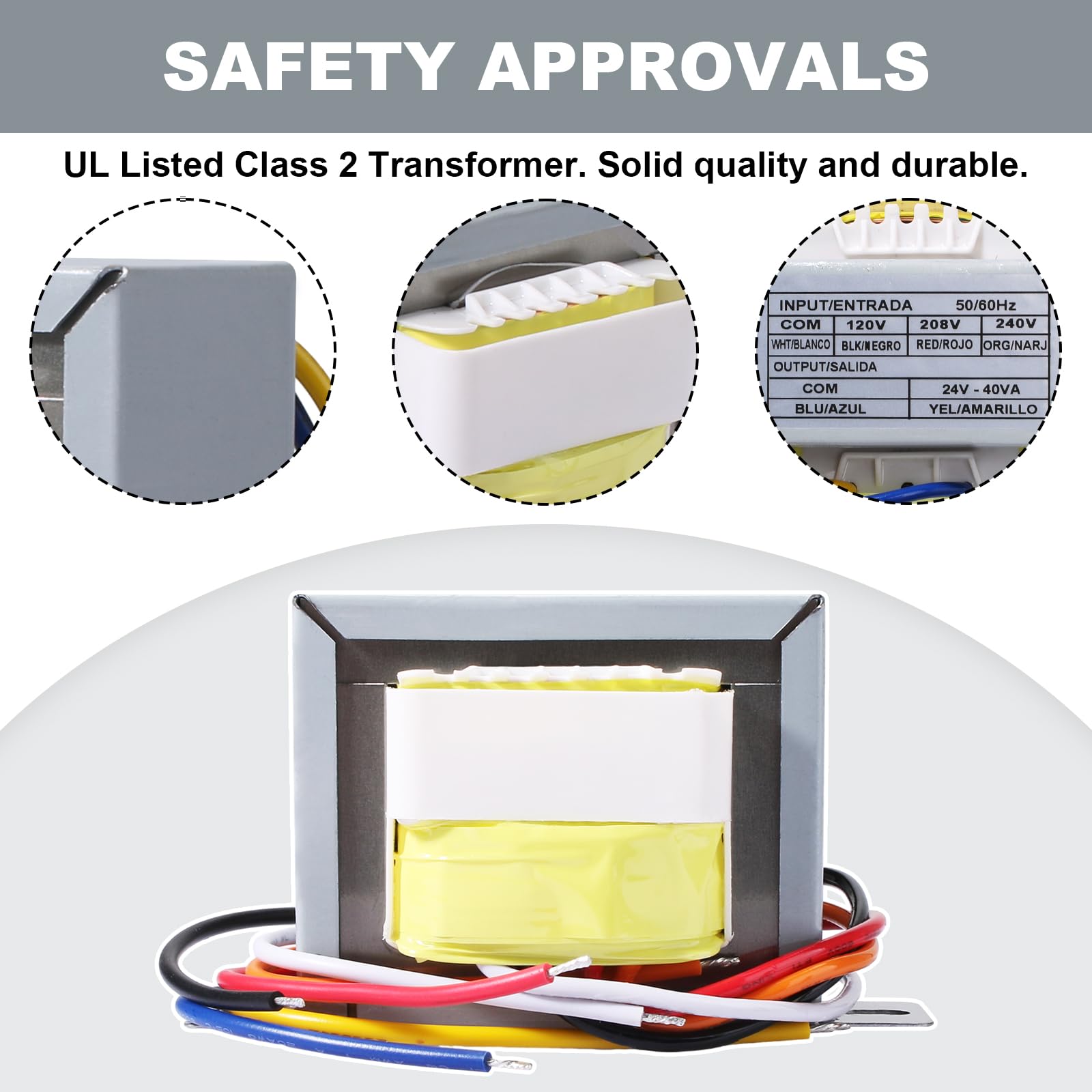 Transformateur ITT General Controls 4B420L - Primaire 120V 60Hz, Secondaire 24V 40VA - Neuf Boîte Ouverte