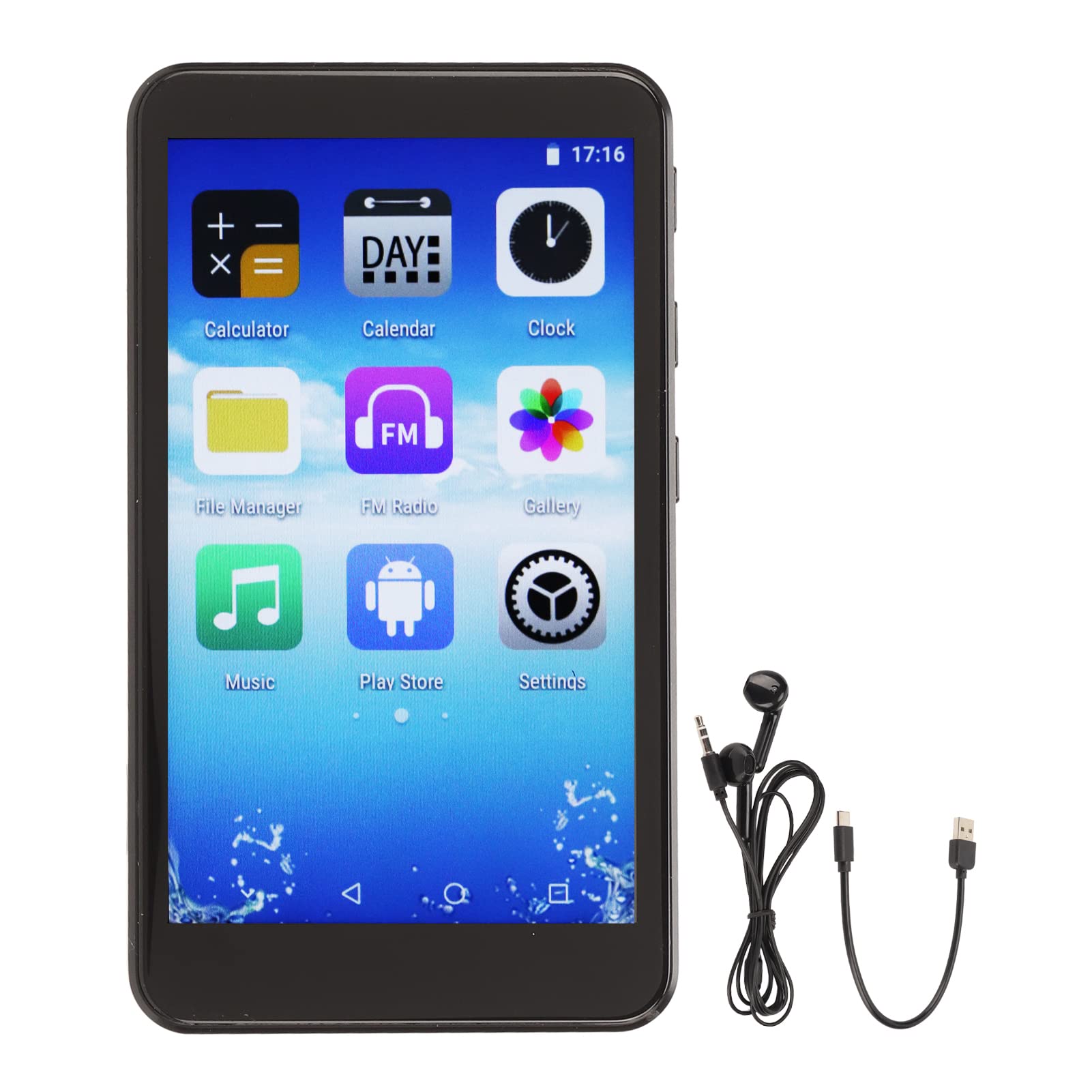 Reproductor de MP3 WiFi con Bluetooth, Reproductor de MP3 MP4 con Pantalla Táctil IPS de 3,8 con Altavoz, Control de Voz, Sonido HiFi, Reproductor de Música Digital Inteligente Ai (128GB)