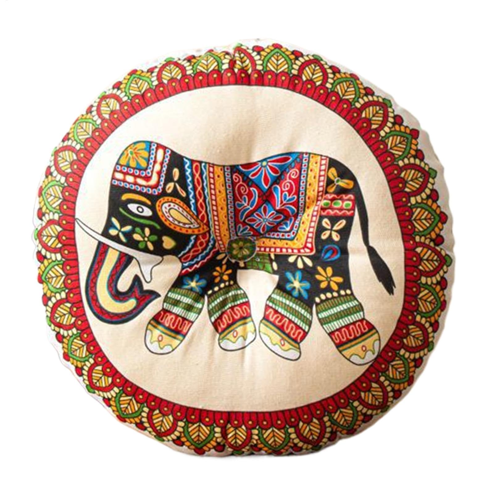 Stylowe okrągłe poduszki na krzesło, solidna poduszka do medytacji, gruba podkładka na krzesło do kuchni, boho poduszka podłogowa 40 x 40 cm na krzesła do jadalni, wewnątrz, na zewnątrz